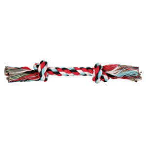 2 KNOT COLOUR ROPE TOY 20CM - SMALL